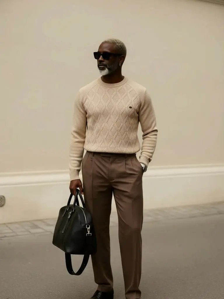 Men’s Knit Sweater – Minimalist Pullover Casual Everyday Knitwear SPECTER