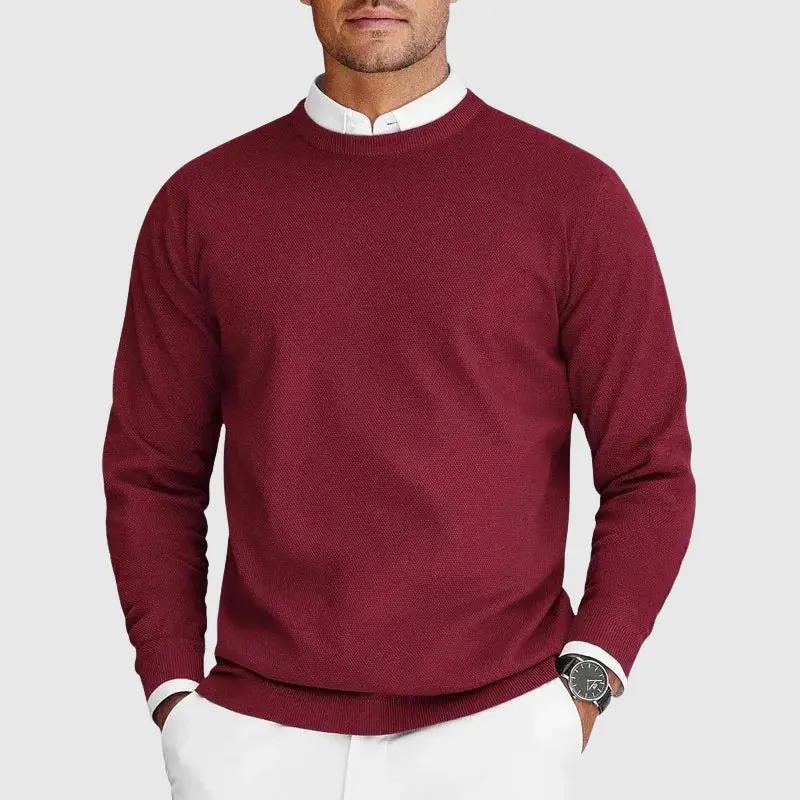 Men’s Tailored Crewneck Sweater – Signature Knit Design SPECTER LONDON