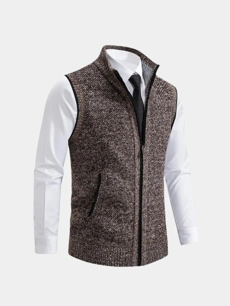 Men’s Full-Zip Sweater Vest – Modern Layered Style SPECTER LONDON