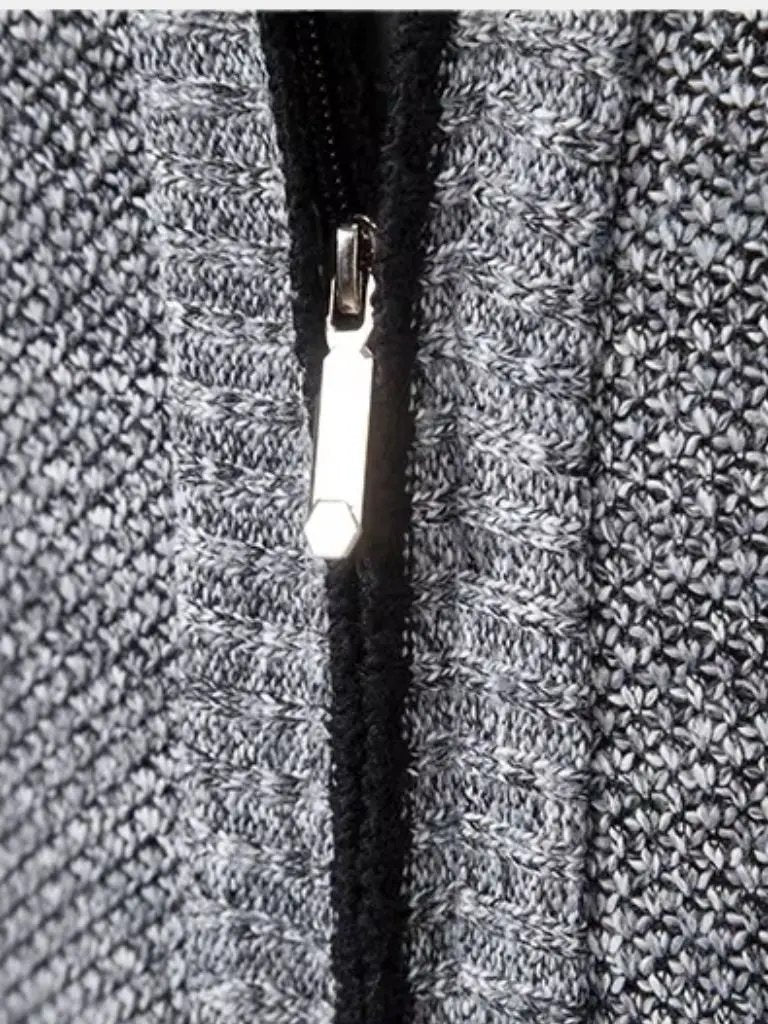 Men’s Knit Sweater – Elegant Full Zip Casual Everyday Knitwear SPECTER