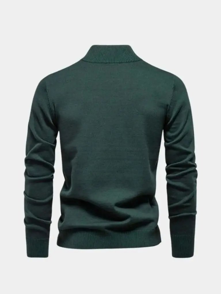 Men’s Knit Sweater – Essential Quarter Zip Casual Everyday Knitwear SPECTER