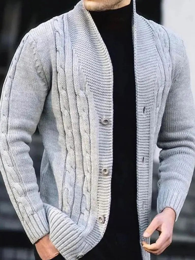 Men’s Cardigan Sweater – Elegant Casual Everyday Knitwear SPECTER