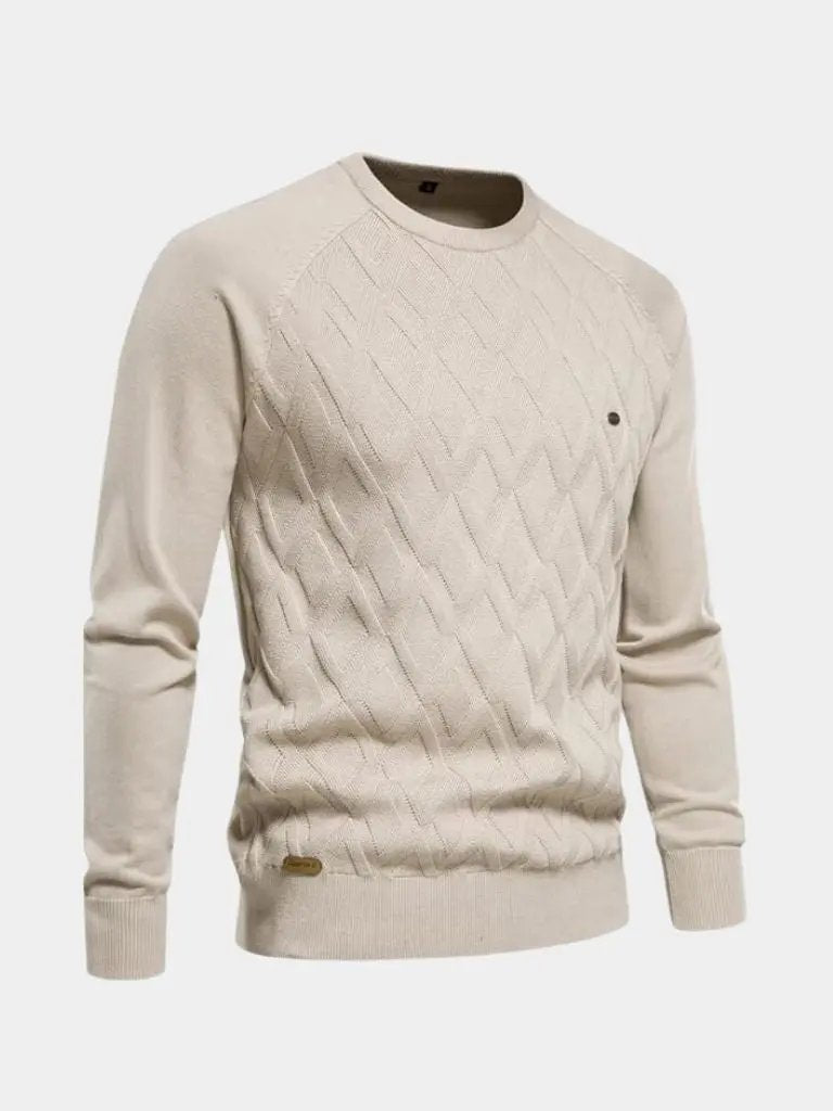 Men’s Knit Sweater – Minimalist Pullover Casual Everyday Knitwear SPECTER