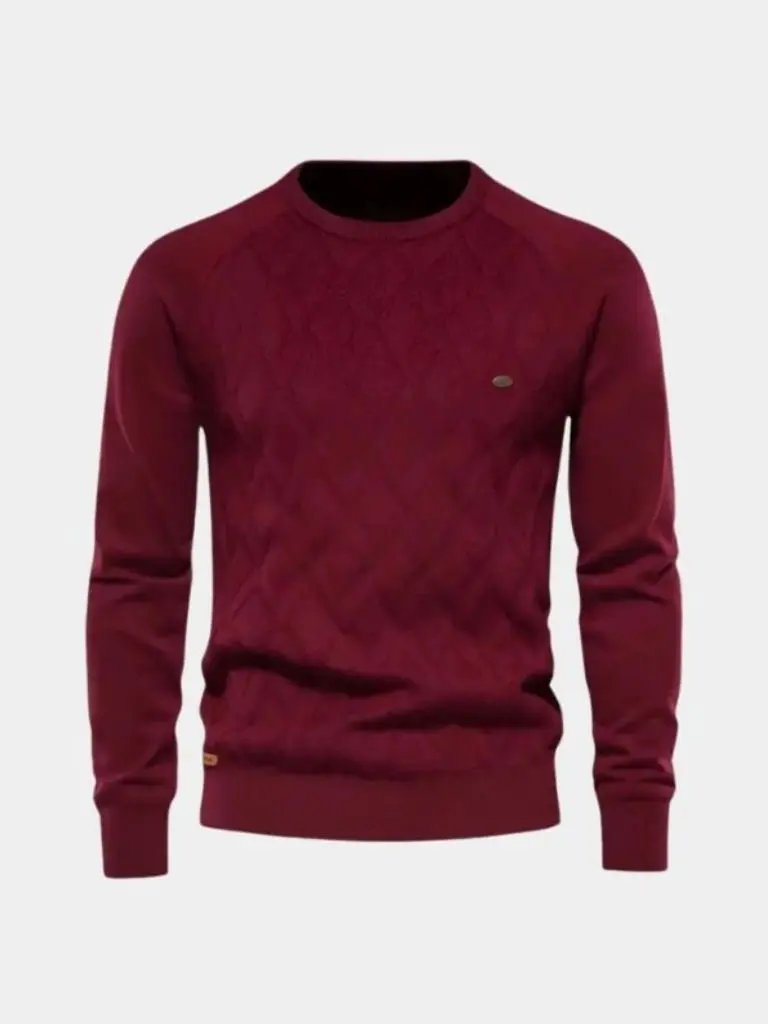 Men’s Knit Sweater – Minimalist Pullover Casual Everyday Knitwear SPECTER